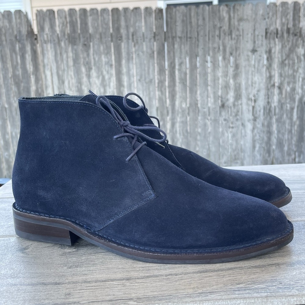 Thursday Boot Company Everyday Men 11.5 Blue Suede Scout Chukka Ankle Boots Lace